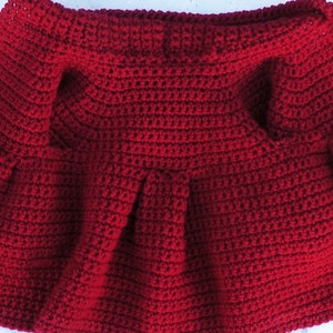 English PDF Crochet Pattern Hooded Pixie Jacket 4 Sizes 6 Months 5 Years Instant Download Top Down Seamless Coat Little Red Riding Hood image 9