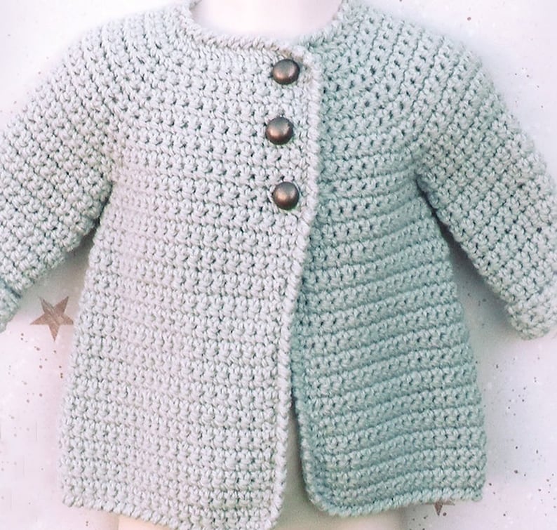 English PDF Crochet Patternaline Jacket 5 Sizes 6 Months 6 | Etsy