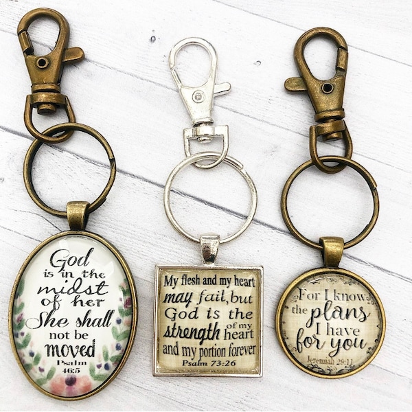 Bible Verse Keychain Etsy