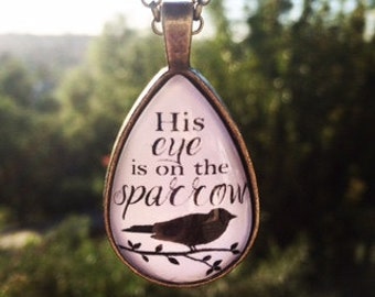 His eye is on the Sparrow Pendant Necklace