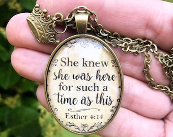 Esther 4:14 pendant necklace
