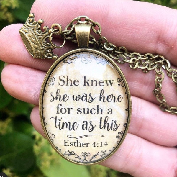 Esther 4:14 pendant necklace