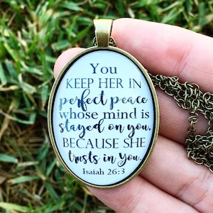 Jesaja 26: 3 Perfekte Frieden Halskette
