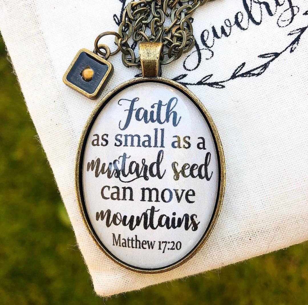 Faith as Small as A Mustard Seed Necklace Etsy