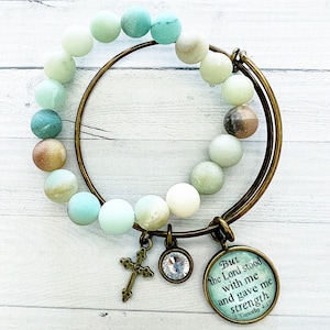 Ensemble de bracelets joncs But the Lord Stood With Me