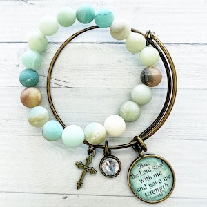 But the Lord Stood With Me Bangle Bracelet Set