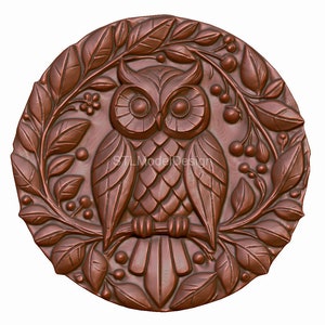 Woodland Owl 3D Model STL File for CNC Carving & 3D Printing - Instant Digital Download