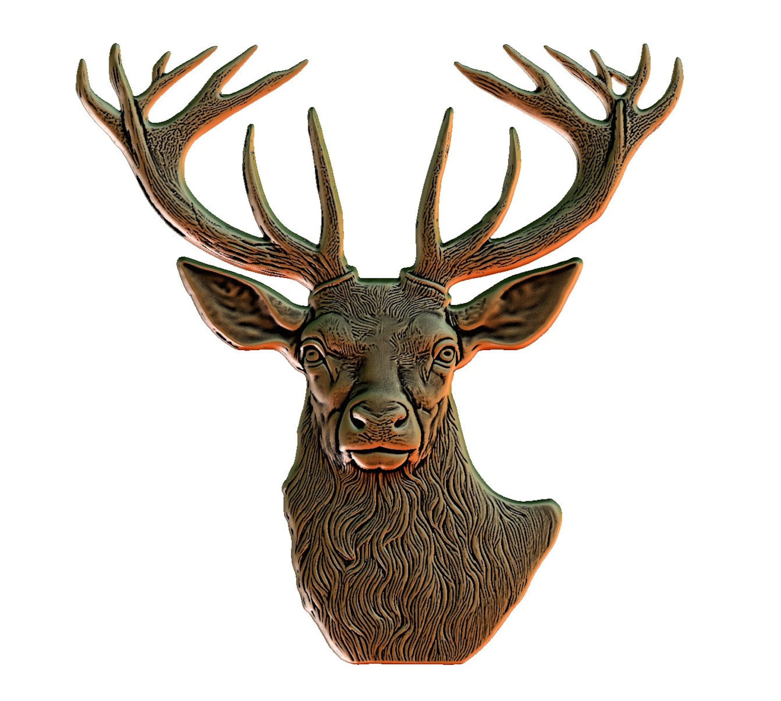 Majestic Deer Head Wall Decor 3D Model: CNC Router, Laser Engraving ...