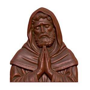 Praying Saint 3D Model STL File for CNC Router, Laser Engraving & 3D Printing - Religious Decorative Art - Instant Digital Download