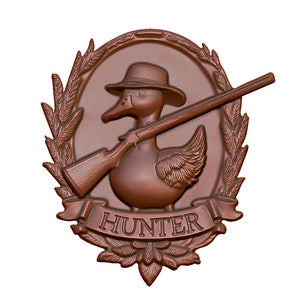 Hunter Duck Dekorative 3D-Modell STL-Datei für CNC-Fräser, Lasergravur & 3D-Druck - sofortiger digitaler Download