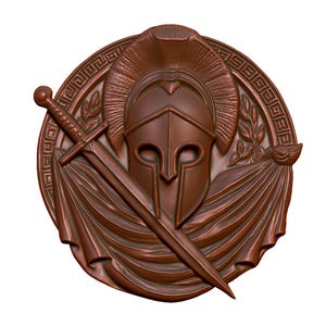 Modèle 3D de casque de guerrier spartiate Fichier STL pour routeur CNC, gravure laser et impression 3D - Téléchargement numérique instantané