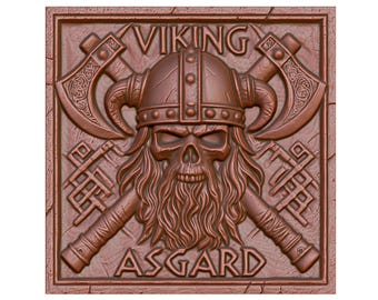 Viking Warrior Skull 3D Model STL File: CNC Router, Laser, 3D Printing (Digital Download)
