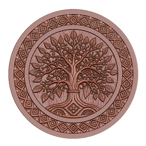 Tree of Life Ornamental 3D STL Model for CNCRouter, Laser Engraving & 3D Printing - Instant Digital Download
