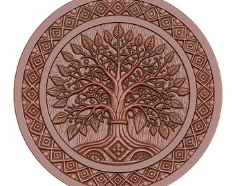 Tree of Life 3D STL Model: CNC Router, Laser Engraving, 3D Printing (Digital Download)