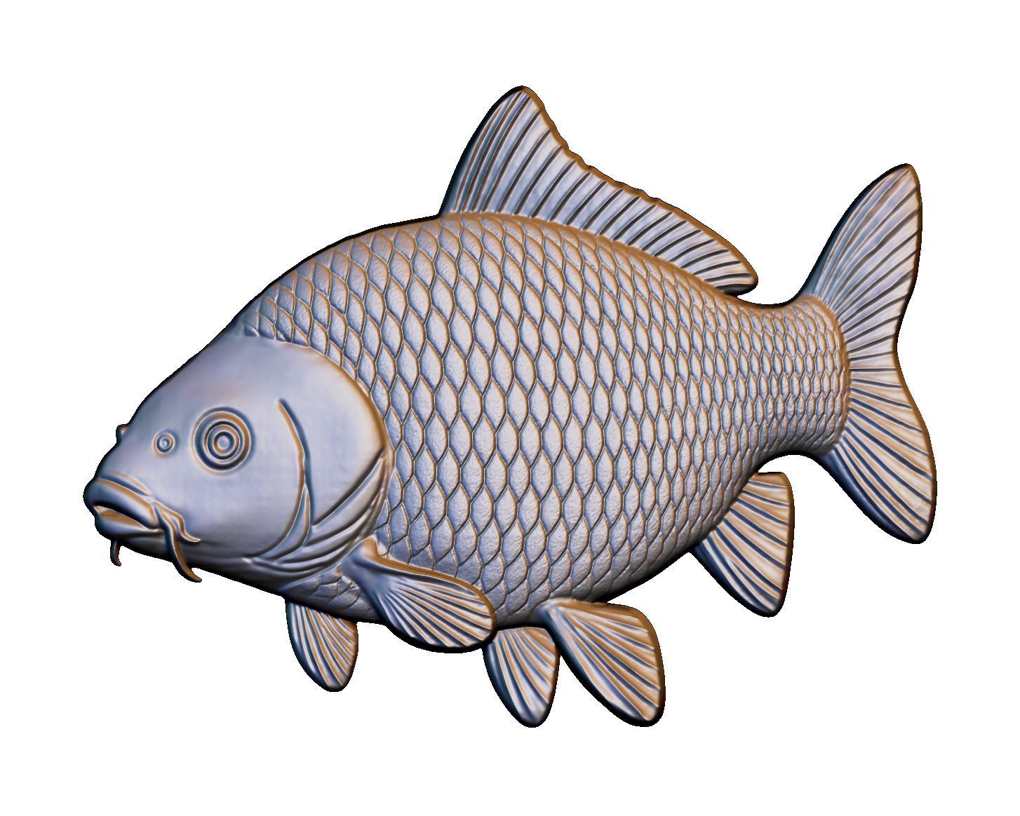 Carp Fish 3D STL Model: CNC Router, Laser Engraving, 3D Printing ...