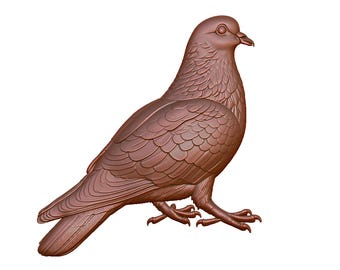 Bird Relief STL File for CNC Router - Laser Engraving & 3D Printing Digital Download