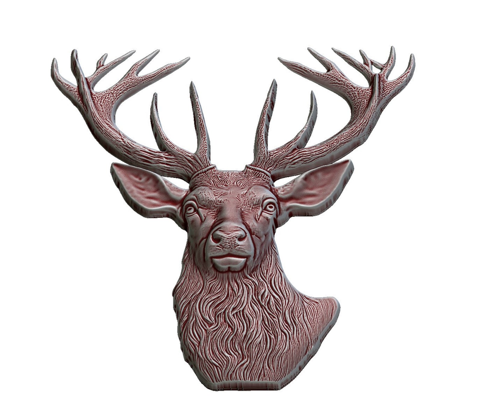 Majestic Deer Head Wall Decor 3D Model: CNC Router, Laser Engraving ...
