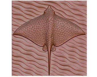 Spotted Eagle Ray 3D STL Model: CNC Router, Laser, 3D Printing (Digital Download)