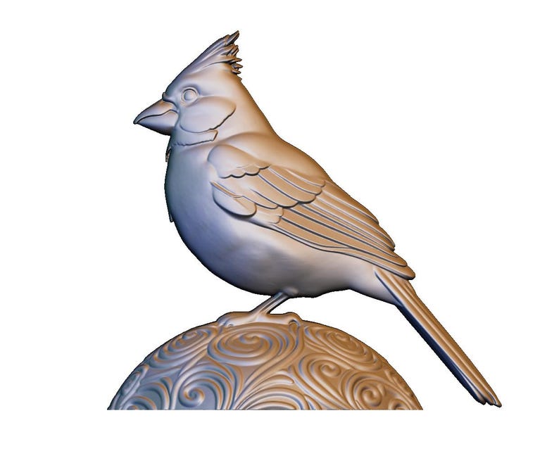Cardinal Bird 3D Model STL File: CNC, Laser, 3D Printing (digital ...