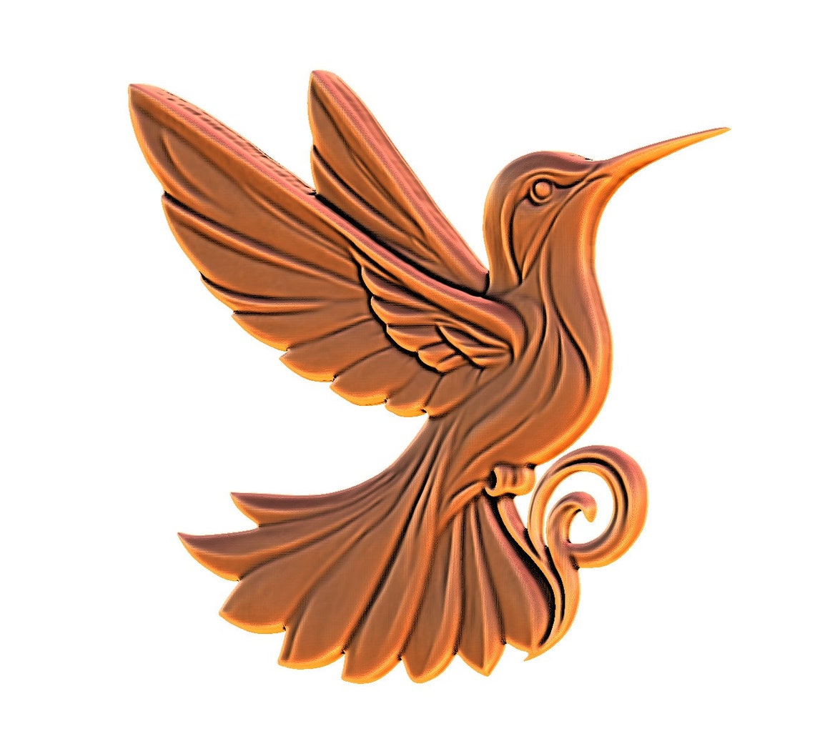 Hummingbird 3D Model STL File: CNC Router, Laser, 3D Printing (digital ...