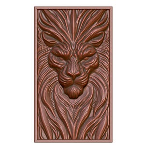 Archivo STL de modelo 3D de león tribal en relieve para fresadora CNC, grabado láser e impresión 3D: descarga digital instantánea