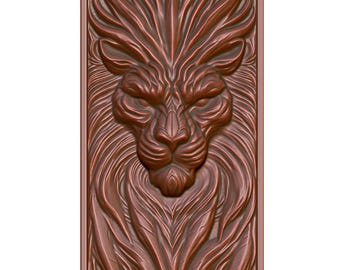 Tribal Lion Relief 3D Model STL File: CNC Router, Laser, 3D Printing (Digital Download)