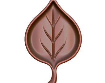 Archivo STL de modelo 3D de plato con forma de hoja para router CNC e impresora 3D: descarga digital instantánea
