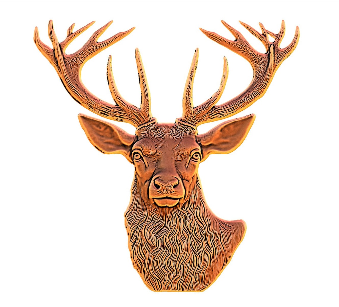 Majestic Deer Head Wall Decor 3D Model: CNC Router, Laser Engraving ...