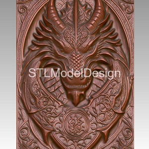 Majestic Dragon 3D Model STL File for CNC Carving - 3D Printing & CNC Router - Instant Digital Download