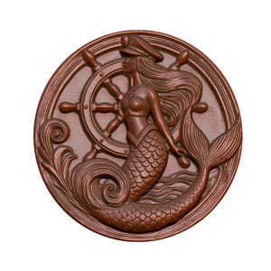 Fichier STL modèle 3D sirène nautique pour routeur CNC, gravure laser et impression 3D - téléchargement numérique instantané