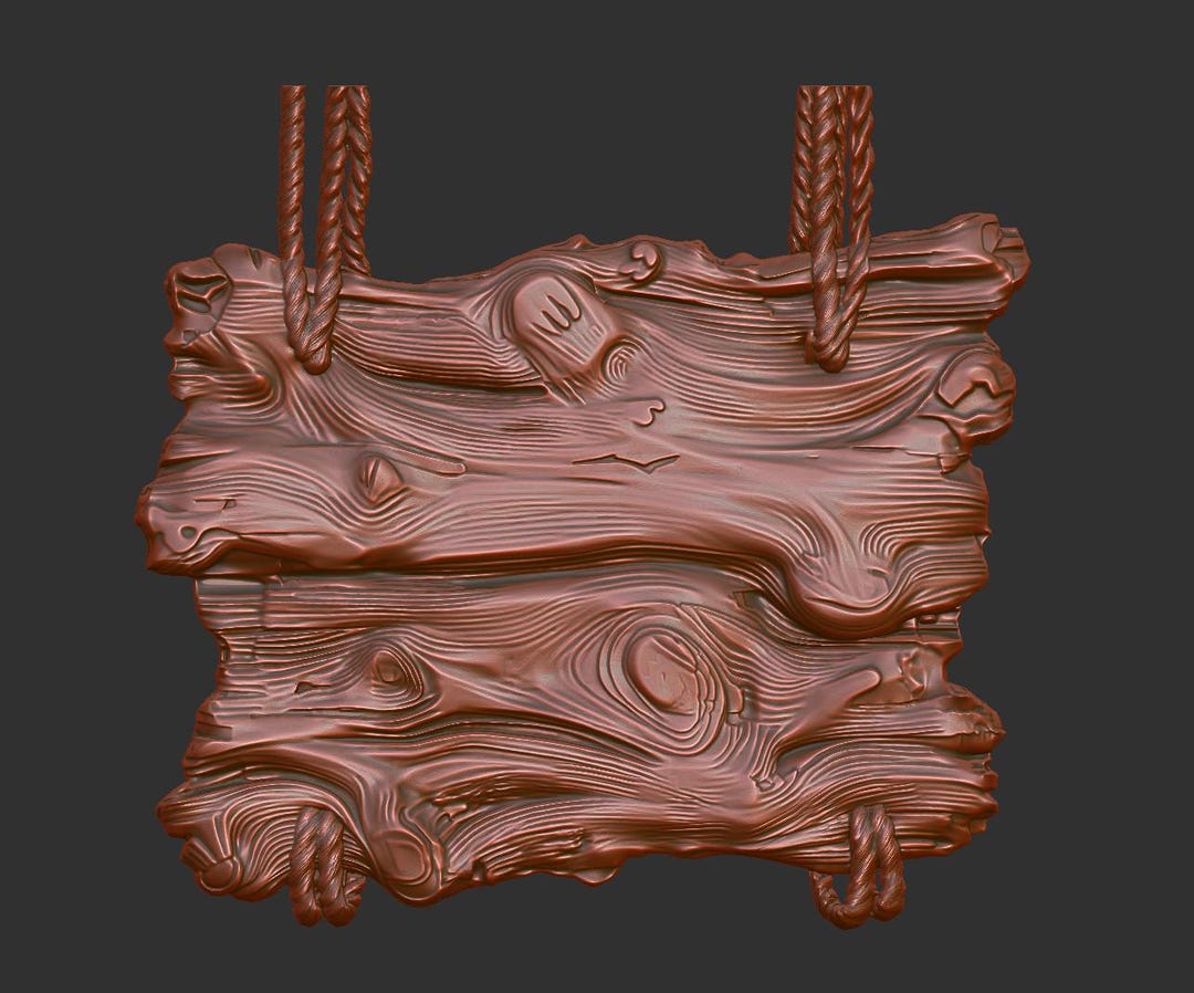 Rustic Wooden Sign STL File | Wood Plank Hanging Sign 3D Model - Etsy