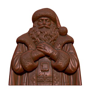 Santa Claus 3D Model STL File for CNC Router, Laser Engraving & 3D Printing - Christmas Holiday Decor - Instant Digital Download