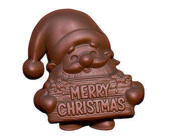 Santa Claus 3D Model STL File: Merry Christmas CNC, Laser, 3D Printing (Digital Download)