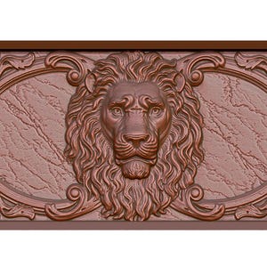 CNC ルーター、レーザー彫刻、3D 印刷用の Regal Lion Head 3D STL モデル - デジタル ダウンロード