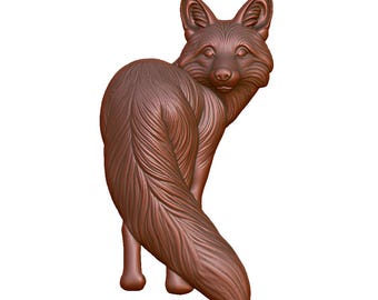 Archivo STL del elegante modelo 3D de zorro: fresadora CNC, láser, impresión 3D (descarga digital)