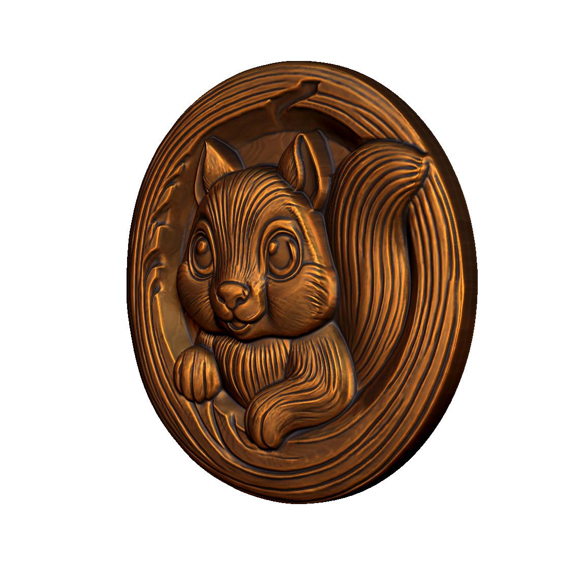 Squirrel 3D Model STL File, CNC Router, Laser Engraving (digital ...
