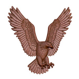 Majestic Eagle in Flight 3D STL Modelo para Roteador CNC, Gravação a Laser e Impressão 3D - Download Digital Instantâneo