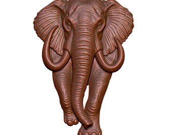 Elephant 3D Relief STL Model: CNC Router, Laser, 3D Printing (Digital Download)