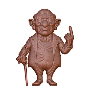 Grumpy Old Man STL Datei - Lustiges 3D-Modell für CNC-Fräser, Lasergravur & 3D-Druck - sofortiger digitaler Download