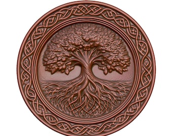 Tree of Life 3D Model: Celtic Knot Frame STL File (Digital Download)