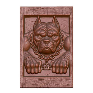 Fierce Bulldog Guard 3D Model STL File for CNC Router, Laser Engraving & 3D Printing - Instant Digital Download