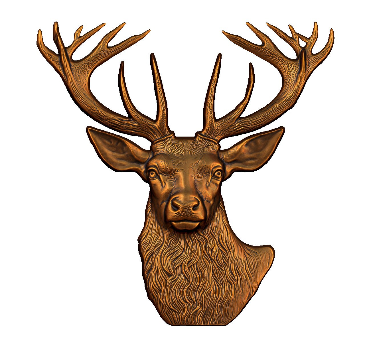 Majestic Deer Head Wall Decor 3D Model: CNC Router, Laser Engraving ...