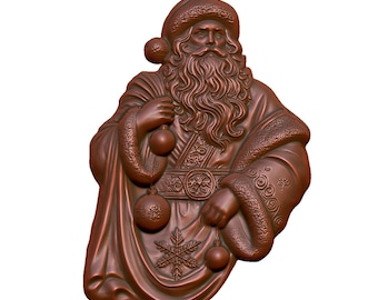 Santa Claus 3D Model STL File: CNC, Laser, 3D Printing (Digital Download)