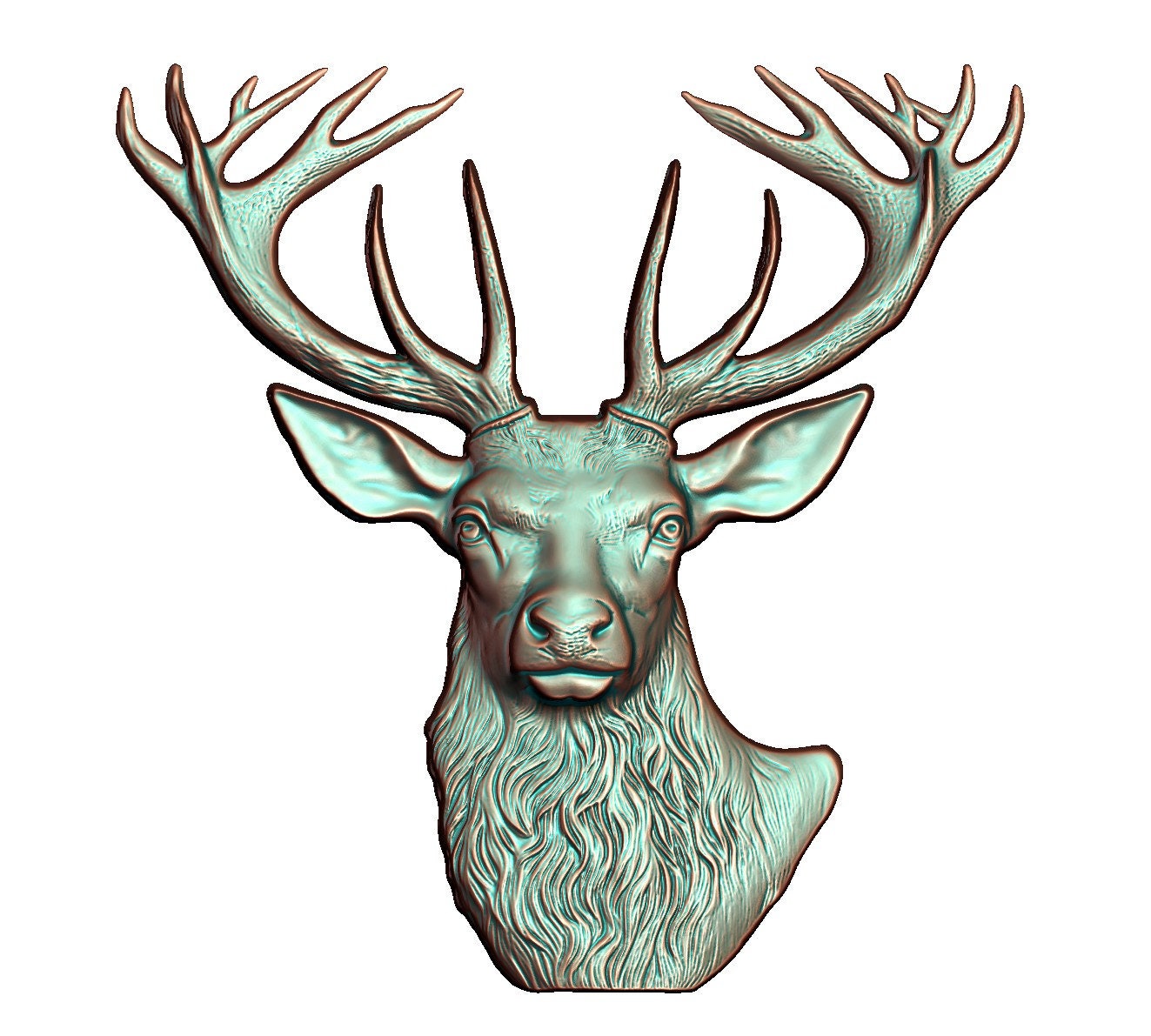 Majestic Deer Head Wall Decor 3D Model: CNC Router, Laser Engraving ...