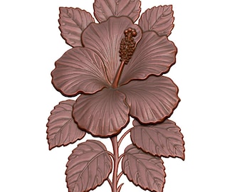 Hibiskus Blume STL Modell: CNC-Fräse, Lasergravur, 3D-Druck (digitaler Download)