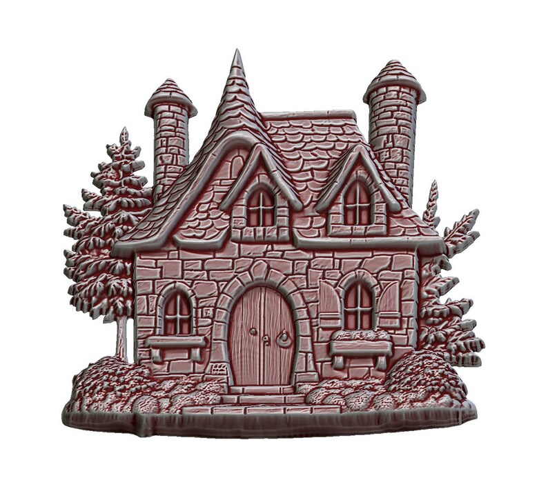 Enchanted Cottage 3D Model STL File: CNC Router, Laser, 3D Printing ...