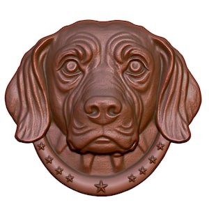 Loyal Vizsla Hundekopf 3D STL Modell für CNC-Fräser, Lasergravur & 3D Druck - Digitaler Download