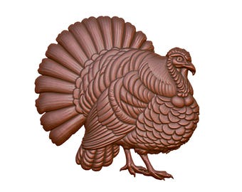Thanksgiving-kalkon 3D-modell STL-fil: Juldekor (digital nedladdning)