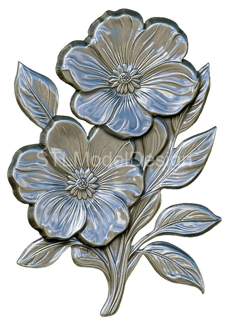 Exquisite Blossom Array 3D Model STL File for CNC Router, Laser ...