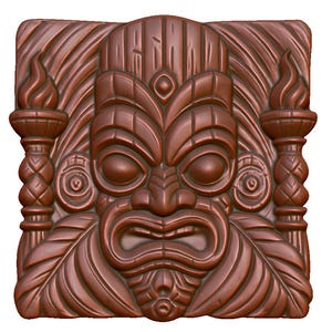Tribal Tiki Mask 3D-model STL-bestand voor CNC-router, lasergravure en 3D-printen - direct digitaal downloaden
